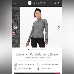 Lululemon Runderful long sleeve